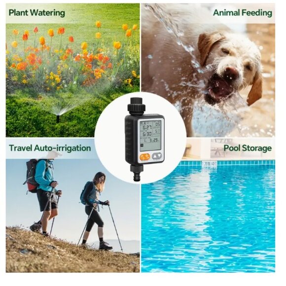 Sprinkler Timer for Garden Hose, 10 Programmable Water Timer with with Auto Rain - Picture 5 of 13